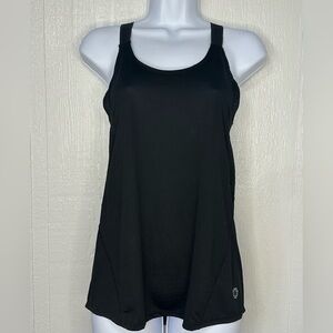 NWOT Pro Player Womens Breathable Criss Cross Back Strap Tank Top Black Sz Small